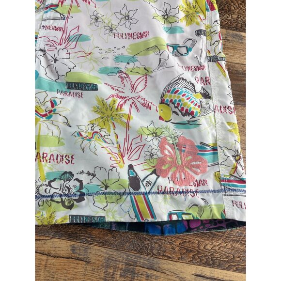 Robert Graham Mens Swim Trunks Board Shorts Polynesian Paradise Fish Size 38 - Picture 3 of 6